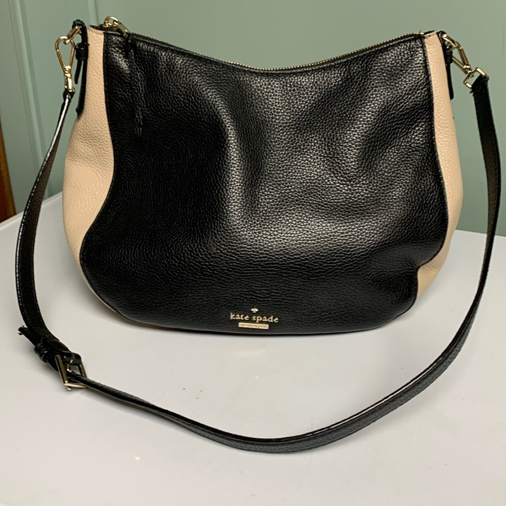 Black and cream Cross body Kate Spade bag